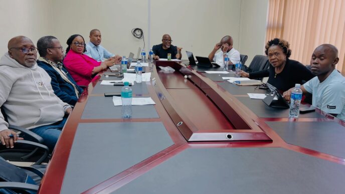 The EOCGA board in session on Wednesday. The board approved Team Eswatini's participation in the Glasgow 2026 Commonwealth Games during the meeting. Photo: EOCGA
