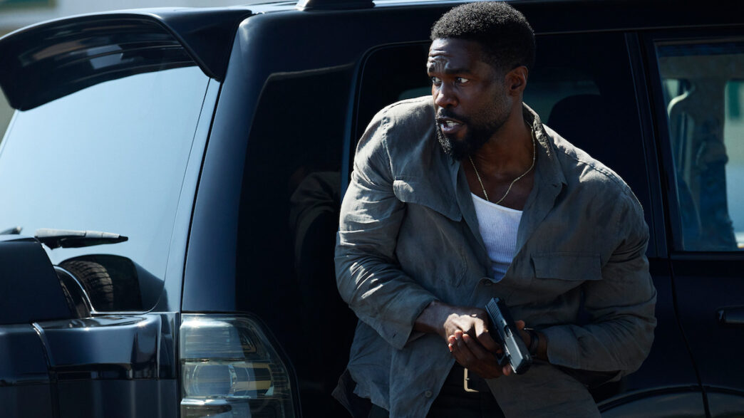 Yahya Abdul-Mateen II as John Creasy and Billie Boullet as Poe in scenes from Netflix's Man on Fire, now streaming. Photo: Netflix