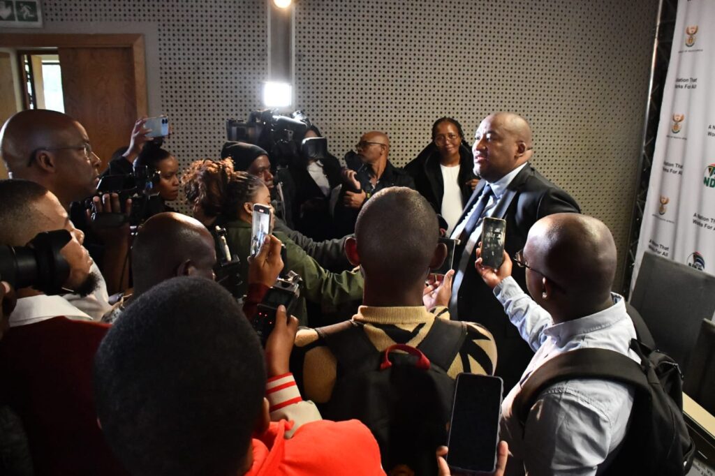 Minister of Sport, Arts and Culture Gayton McKenzie announces the 16 winners of the Mzansi to the World Cup Lucky Fans Competition in Pretoria on Tuesday, May 5, 2026, giving ordinary South African football supporters a fully sponsored trip to cheer Bafana Bafana at the FIFA World Cup 2026 in Mexico.