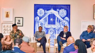 Nigerian opposition leader Peter Obi addresses the Spier Dialogue Event on "Policies for Growth in Africa" in Cape Town, South Africa. Photo: X/@PeterObi