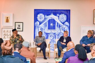 Nigerian opposition leader Peter Obi addresses the Spier Dialogue Event on "Policies for Growth in Africa" in Cape Town, South Africa. Photo: X/@PeterObi