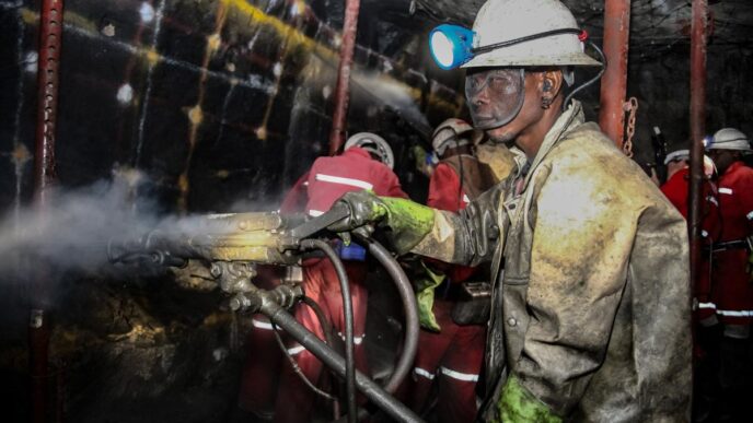 One of the mine workers going about his work. Photo: Vukuzenzele/South African Government