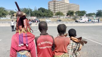 Some of the Angolan children roaming the streets in Namibia, who authorities say do not qualify for refugee status. Photo: New Era Live