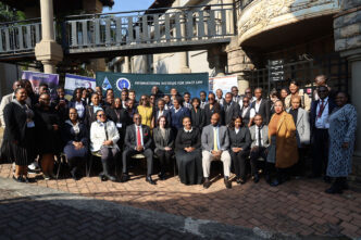 Participating university students and judges pose for a group photograph following the conclusion of the 17th Africa Regional Round of the Manfred Lachs Space Law Moot Court Competition hosted by the dtic and SANSA at Casa Toscana Convention Centre in Pretoria. Kenya’s Strathmore University emerged as the overall winners.