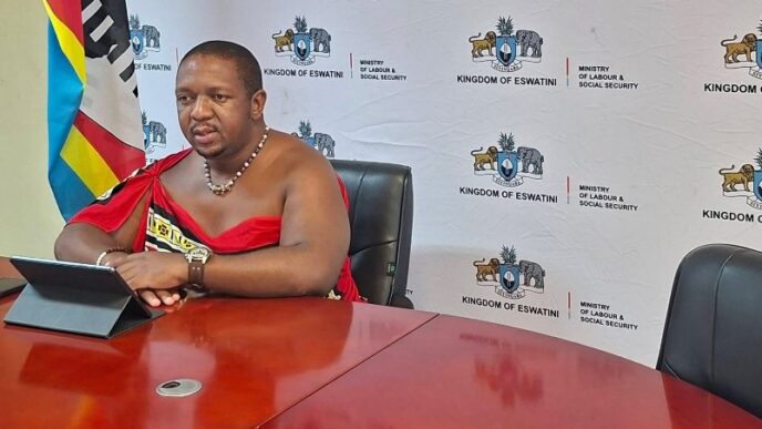 Labour Minister Phila Buthelezi announces the establishment of the Industrial and Vocational Training Board on January 19, 2026. Photo: Eswatini TV