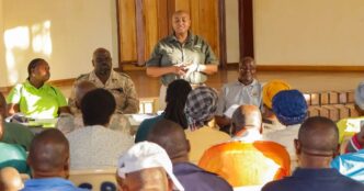 Officials from the Mpumalanga Tourism and Parks Agency and Kruger National Park meet with affected farmers and community members at the Sphelanyane Community Hall in the City of Mbombela on Friday, 1 May 2026, to address lion incursions into surrounding communities. Photo: Mpumalanga Tourism and Parks Agency