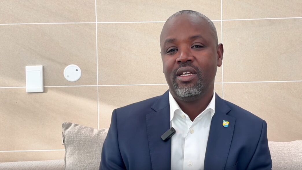Thomas Tayebwa, Deputy Speaker of Parliament of Uganda and Member of Parliament for Ruhinda North County, Mitooma, speaks to Swazi24 at King Mswati III International Airport.