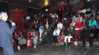 EU Ambassador addressing the audience: EU Ambassador to Eswatini Karsten Mecklenburg addresses the audience during the closing ceremony of the fifth European Film Festival held at the Mbabane Theatre Club on 16 May 2026. Photo: European Union in Eswatini