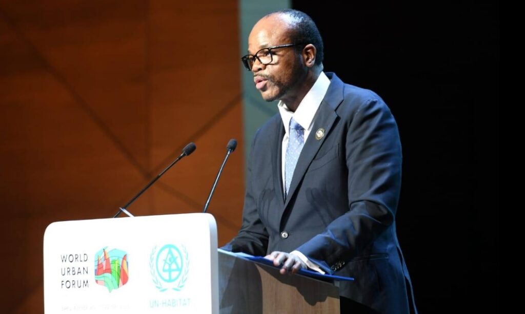His Majesty King Mswati III addresses the 13th World Urban Forum in Baku, Azerbaijan. Photos: Simon Shabangu, State Photographer