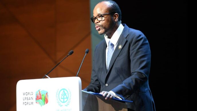His Majesty King Mswati III addresses the 13th World Urban Forum in Baku, Azerbaijan. Photos: Simon Shabangu, State Photographer