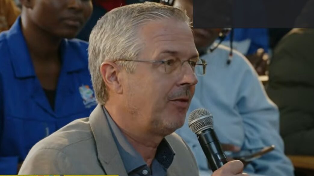 Karsten Mecklenburg, the EU Ambassador to Eswatini, commenting at the event. Photo: YouTube/MTN Bushfire