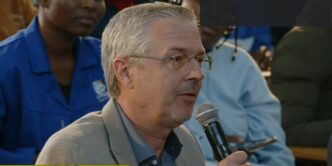 Karsten Mecklenburg, the EU Ambassador to Eswatini, commenting at the event. Photo: YouTube/MTN Bushfire