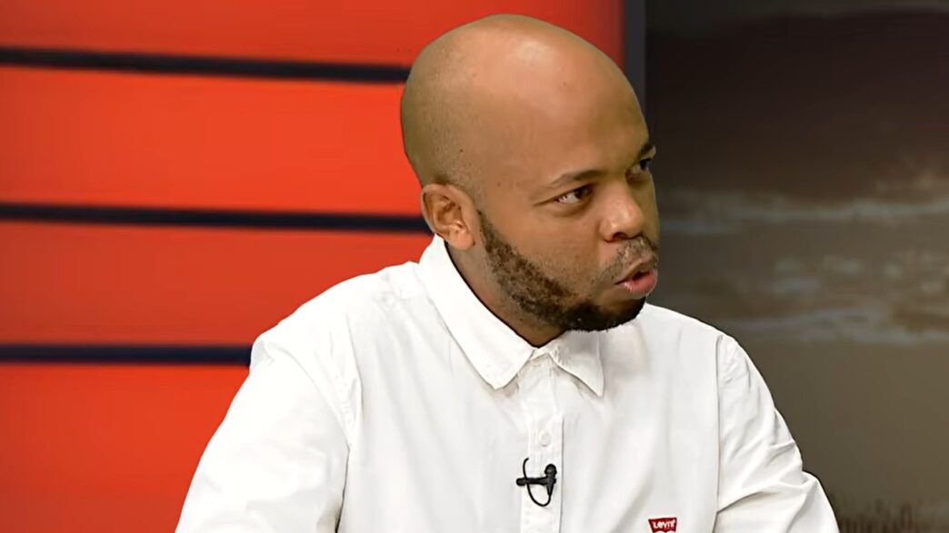 NDRMA Communications Manager Magman Mahlalela stressing a point during the interview. Photo: Eswatini TV