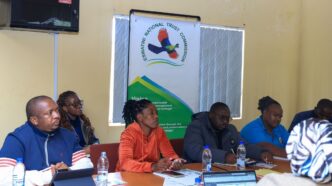 Minister of Labour and Social Security Phila Buthelezi seated with stakeholders during the official introduction of the EU-funded Promoting Cultural Heritage-Based Sustainable Tourism project to the Matsanjeni North Inkhundla Council.