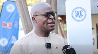 Prof. Amon Murwira speaking at the SADC Retreat of Ministers of Foreign Affairs in Kruger National Park, South Africa,