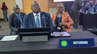 Botswana's Minister of International Relations Dr Phenyo Butale pictured at the SADC Retreat of Ministers of Foreign Affairs in Skukuza, South Africa