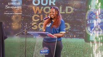 EBL country director, Doreen Tumureebire making her speech. Photo: EBL/Facebook