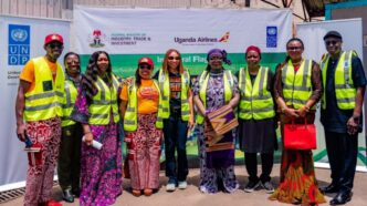 The Honourable Minster, Industry Trade and Investment with the Exporting Businesses, UNDP Resident Representative Nigeria and UNDP Regional AfCFTA Specialist, and the Deputy Head of Mission and Chargé d'Affaires, Uganda High Commission, Nigeria