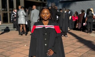 Correctional Officer Phetsile Thwala pictured at the Class of 2026 graduation ceremony held at the Nasrec Expo Centre in Johannesburg on 27 May 2026, where she completed a year-long culinary training programme at Capsicum Culinary Studio. Photo: His Majesty's Correctional Services