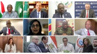 African leaders and global health partners attend a high-level virtual ministerial briefing on the Bundibugyo Ebola outbreak, convened by the Africa CDC and the African Union on Tuesday, 25 May 2026. | Photo: Africa CDC