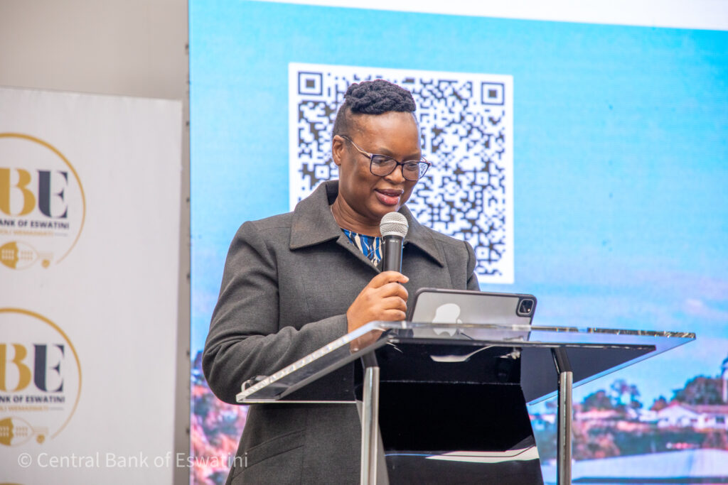 caption for her 11:03 Claude responded: Deputy Governor of the Central Bank of Eswatini Felicia Dlamini-Kunene delivers opening remarks at the Eswatini Green Finance Taxonomy Stakeholder Validation W… Deputy Governor of the Central Bank of Eswatini Felicia Dlamini-Kunene delivers opening remarks at the Eswatini Green Finance Taxonomy Stakeholder Validation Workshop in Mbabane on Friday.