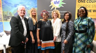 Berlinale and South Africa sign the "Country in Focus" agreement for 2027 (from left to right): NFVF Council Chairperson Leon van Nierop, Berlinale Pro Director Tanja Meissner, Director General DSAC Dr. Cynthia Khumalo, Berlinale Director Tricia Tuttle, Acting Ambassador South Africa to France Nthabiseng Makuwa, Acting CEO of the NFVF Onke Dumeko