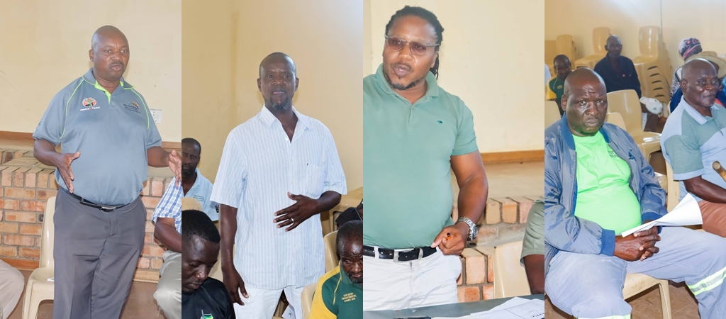 Officials and community members at Spelanyane Community Hall during the presentation of the R37 million fencing project for Kruger National Park and Mthethomusha Nature Reserve. Photo: Mpumalanga Tourism and Parks Agency