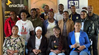 Group picture of Malkerns Youth with Eswasa and Enactus after a week-long entrepreneurship training