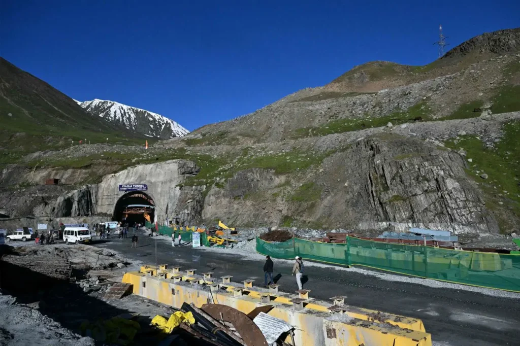 A view of 13.153-km Zojila Tunnel, the world’s longest single-tube bi-directional road tunnel at the highest altitude. Image credit/ANI