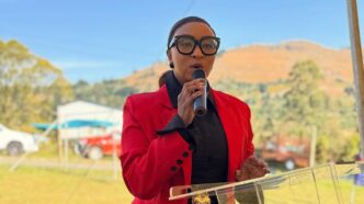 Municipal Council of Mbabane CEO Gciniwe Fakudze making her remarks. Photo: MCM