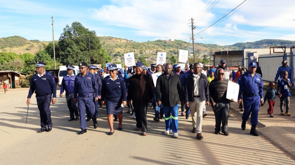 REPS members and stakeholders during the crime prevention event in Manzini. Photos: Facebook/REPS