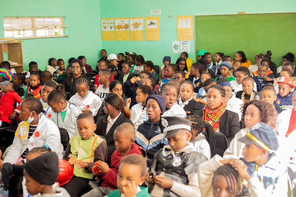 pose with HMCS officers after their presentation. add photo credit 00:07 Pupils of KaZakhali Private School in Manzini listen attentively during the His Majesty's Correctional Services Career Day presentation on Friday, 6 June 2026. | Photo: His Majesty's Correctional Services