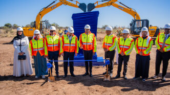 President Duma Boko and officials gather at the Sir Seretse Khama Airport Special Economic Zone for the groundbreaking ceremony of the New Botswana City project, a US$1.9 billion development expected to create more than 20,000 jobs. (Photo: Botswana Development Corporation)