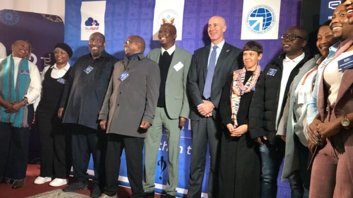 Senior government officials, diplomatic representatives and stakeholders gather at the American Corner in Maseru during the high-level panel discussion at the third edition of the Digital Innovators Summit on 5 June 2026. (Photo: Lesotho Government)