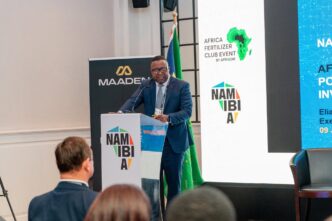 Namport Executive for Commercial Elias Mwenyo addresses delegates at the AFRIQOM Conference at the Strand Hotel in Swakopmund. | Photo: Namport