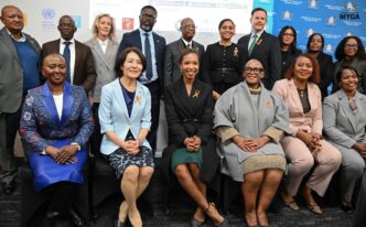 Officials and representatives pose for a group photograph during the High-Level Development Partners Forum on the Joint GBV Prevention and Response Programme in Botswana. (Photo: Ministry of Youth and Gender Affairs Botswana)