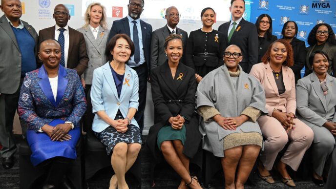 Officials and representatives pose for a group photograph during the High-Level Development Partners Forum on the Joint GBV Prevention and Response Programme in Botswana. (Photo: Ministry of Youth and Gender Affairs Botswana)