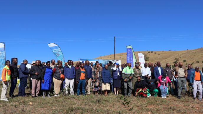 Women Unlimited Eswatini representatives and stakeholders gather at Dzanyana Primary School in the Mnyani community during the World Environment Day 2026 commemoration hosted by the Eswatini Environment Authority. (Photo: Women Unlimited Eswatini)
