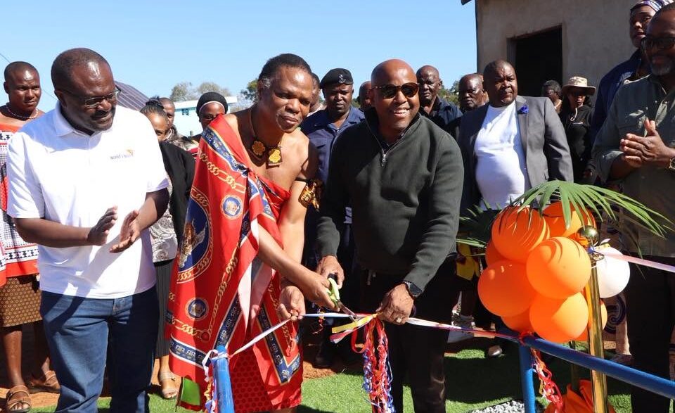 Ministry of Natural Resources and Energy | HRH Prince Lonkhokhela cuts the ribbon to commission the Bulekeni Water Supply Scheme in Shiselweni on Friday.