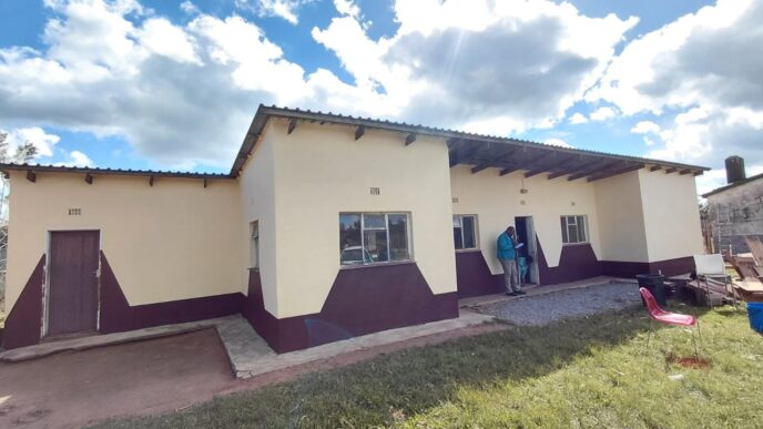 (https://www.facebook.com/PiggsPeakTown?__tn__=-UC*F) 18:34 The renovated Malandalahle and Mangwaneni Social Centres in Piggs Peak after Alliance Foods (KFC Eswatini) sponsored their makeover. | Photo: Piggs Peak Town Council