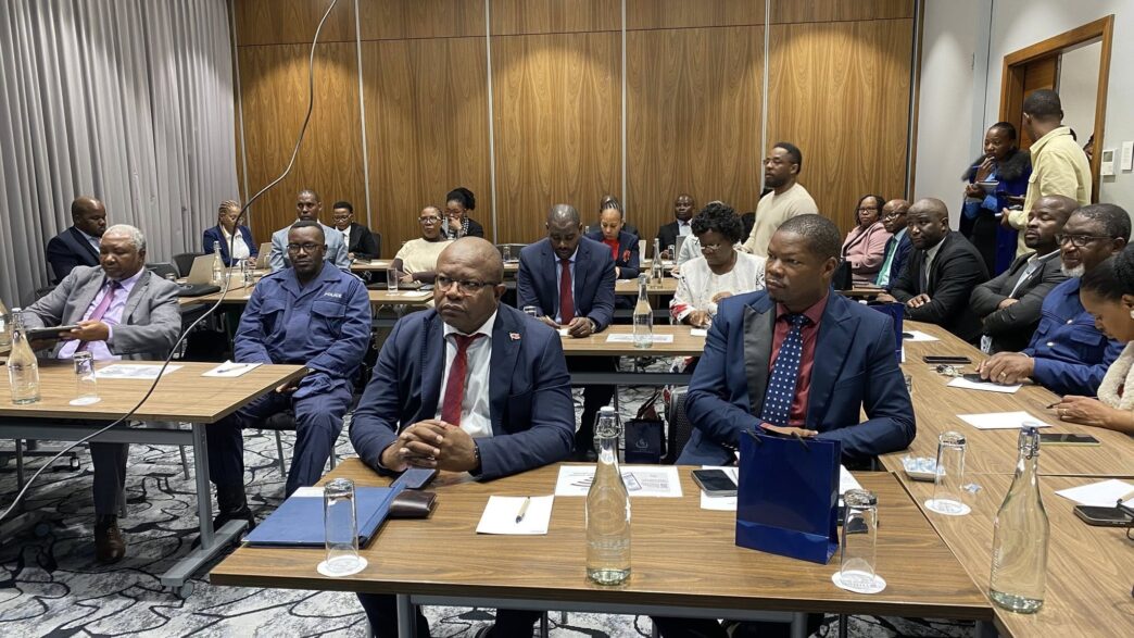Minister of Commerce, Industry and Trade Manqoba Khumalo seated with stakeholders during the Portfolio Committee workshop on economic growth and consumer protection institutions in Mbabane. | Photo: Ministry of Commerce, Industry and Trade