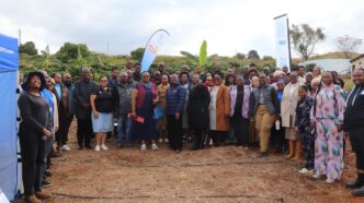 Officials from the Ministry of Natural Resources and Energy, UNDP, WFP and the UN Resident Coordinator's Office join beneficiaries at the handover of renewable energy and clean cooking systems under the Igniting Eswatini's Green Engine programme. Picture: Ministry of Natural Resources and Energy Eswatini