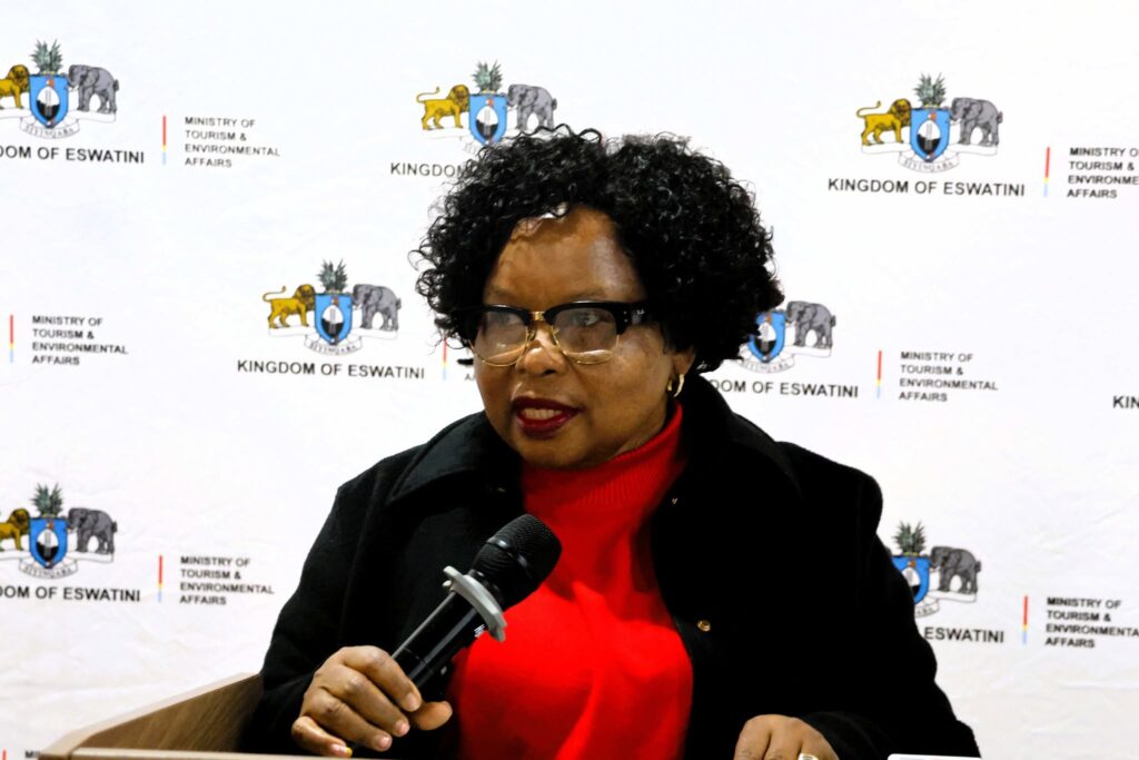 Minister of Tourism and Environmental Affairs Honourable Jane Mkhonta-Simelane addresses stakeholders at the Nuclear and Radiation Safety Regulations validation workshop. Photo: Ministry of Tourism and Environmental Affairs