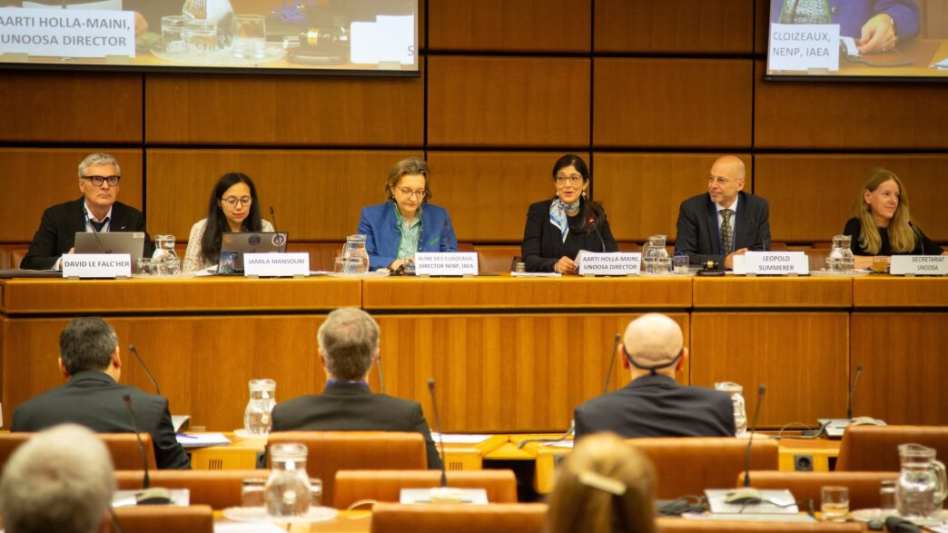 UNOOSA Director Aarti Holla-Maini with fellow panelists during the joint UNOOSA and IAEA Workshop on the Future of Nuclear Power Source Applications in Outer Space in Vienna on 9 June 2026. | Photo: UNOOSA