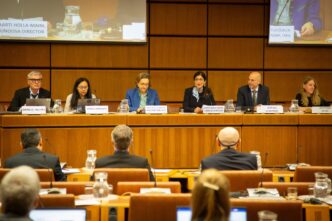 UNOOSA Director Aarti Holla-Maini with fellow panelists during the joint UNOOSA and IAEA Workshop on the Future of Nuclear Power Source Applications in Outer Space in Vienna on 9 June 2026. | Photo: UNOOSA