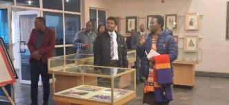 Principal Secretary Prince Mshishimba tours the facilities of the Eswatini National Archives and Records Service (ENARS) during a visit by the Ministry of Information, Communications and Technology on Tuesday. (Photo: Ministry of ICT)