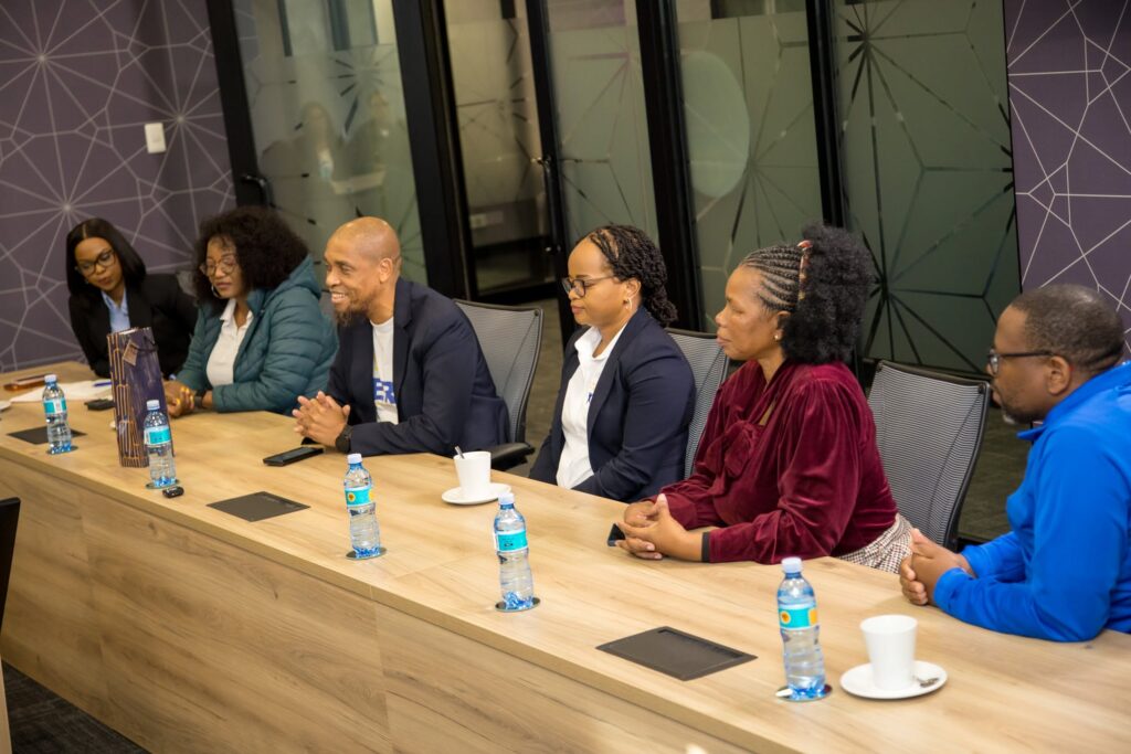 ERS Commissioner General Brightwell Nkambule and the ERS Integrated Payment Project team at FNB Head Office in Mbabane. Photo: ERS