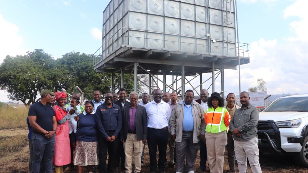 Members of the Lesotho delegation join World Vision Eswatini officials and Zandondo community representatives for a group photo during a visit to the Zandondo Water Scheme under Madlangempisi Inkhundla. Picture: World Vision Eswatini