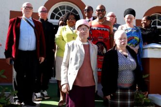 Acting Deputy Prime Minister Jane Mkhonta-Simelane and representatives of the Swaziland Association of Persons with Albinism, government officials and guests at the commemoration of International Albinism Awareness Day 2026 at the Deputy Prime Minister's Office. Photo: Deputy Prime Minister's Office