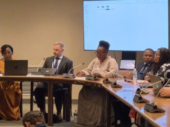 Deputy Prime Minister Thulisile Dladla addresses delegates at the COSP19 Side Event on Promoting the Implementation of Disability Rights Across the Commonwealth at the United Nations Headquarters in New York. Photo: Deputy Prime Minister's Office